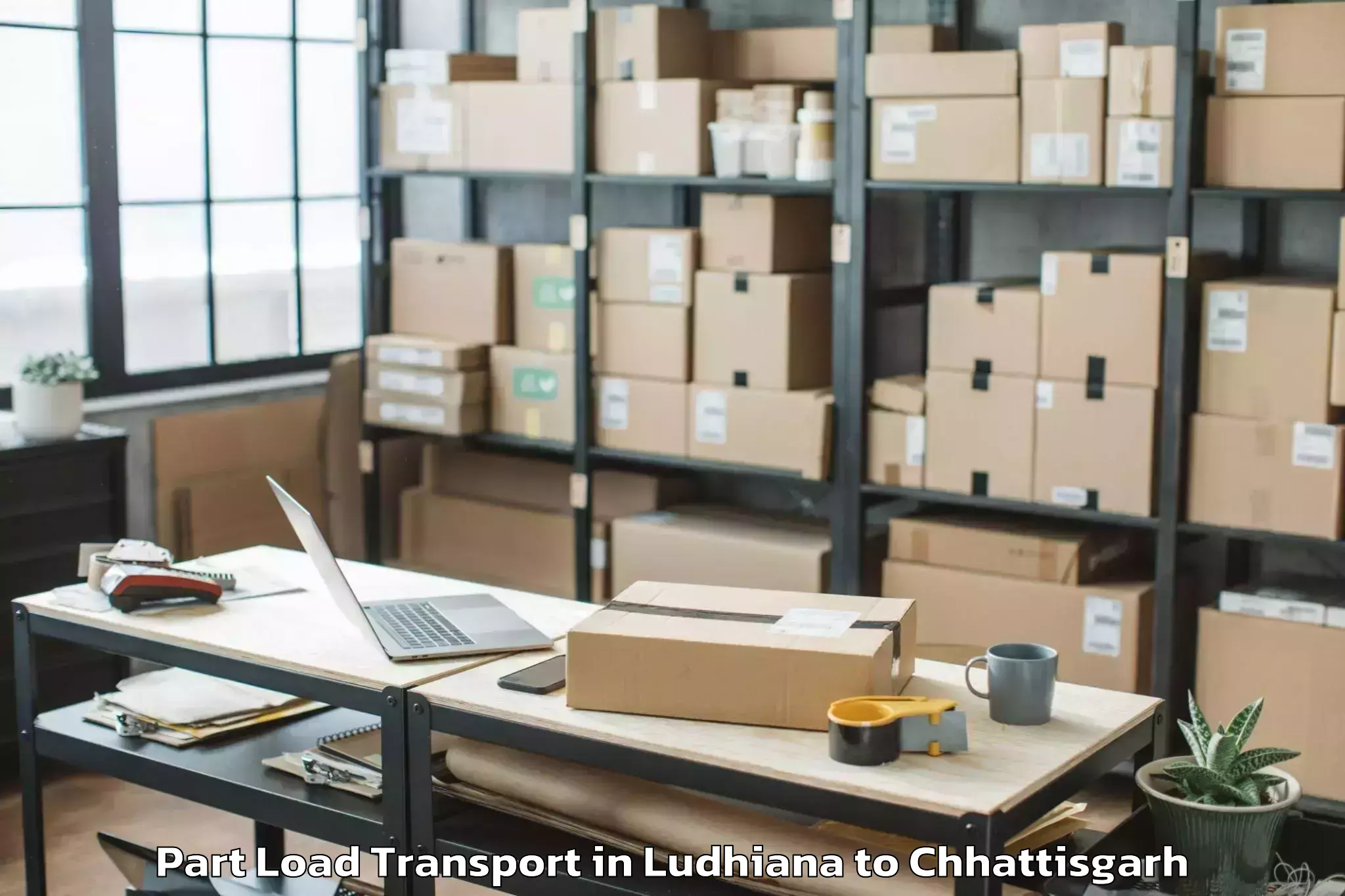 Professional Ludhiana to Gunderdehi Part Load Transport